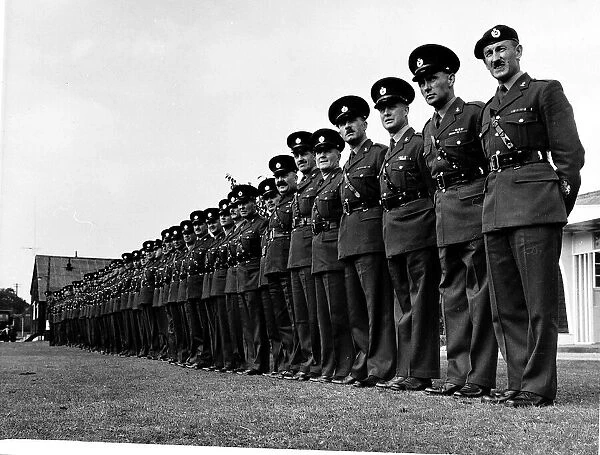 Army British 53 RSMs Regimental Sergeant Majors of the Royal Engineers standing to