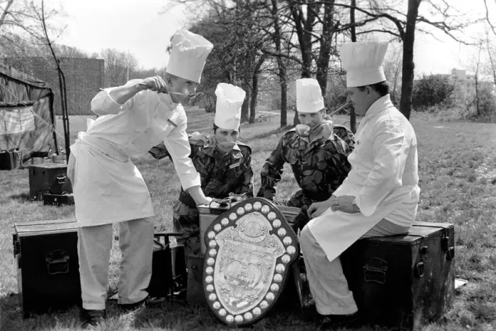 Framed Print : Army Cooking Competition The team from the 29th Commando Unit who won the Field Framed Print : Army Cooking Competition The team from the 29th Commando Unit who won the Field