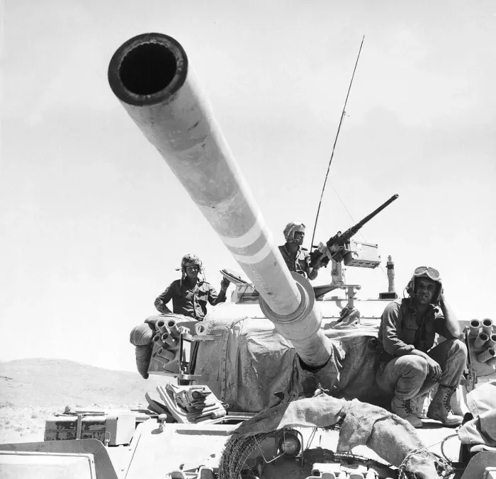 Framed Print : Army Foreign Israeli tank during training in the Negev Desert a few day before