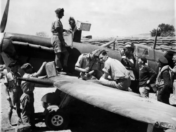Framed Print : The Army is giving the Royal Air Force a helping hand on Maltas aerodromes Framed Print : The Army is giving the Royal Air Force a helping hand on Maltas aerodromes