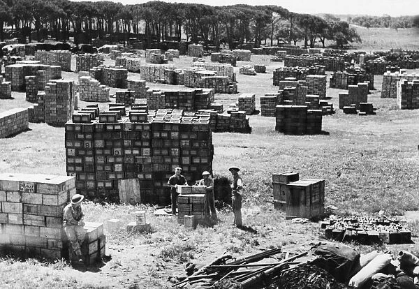 Army supply depot near Anzio beachhead. 2nd June 1944