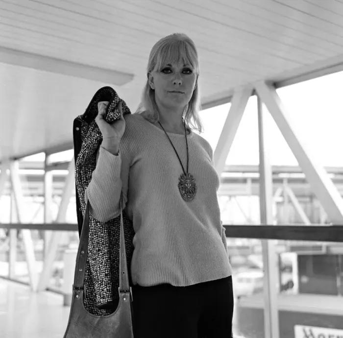 Framed Print : The arrival of actress Kim Novak, at Heathrow Airport today from Los Angeles