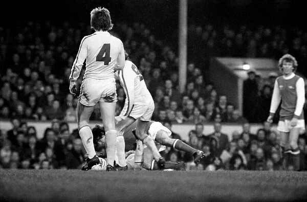 Arsenal 0 v. Leeds United 1. Division 1 football. January 1980 LF01-01-043