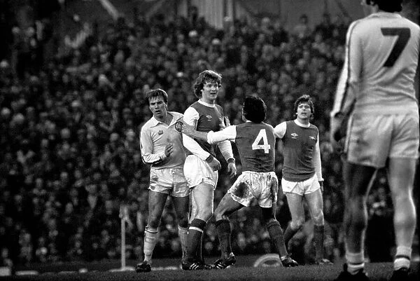 Arsenal 0 v. Leeds United 1. Division 1 football. January 1980 LF01-01-057