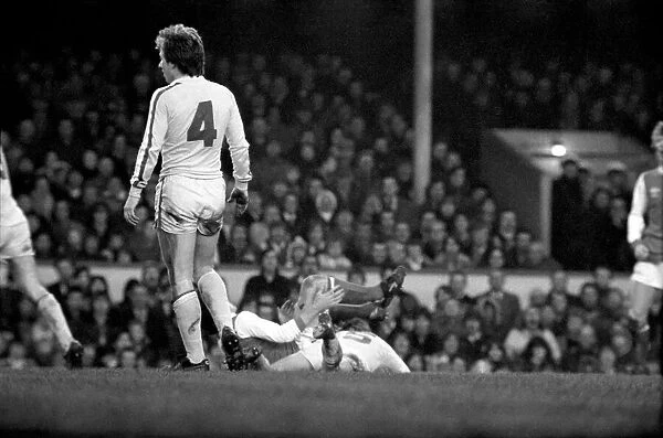 Arsenal 0 v. Leeds United 1. Division 1 football. January 1980 LF01-01-044