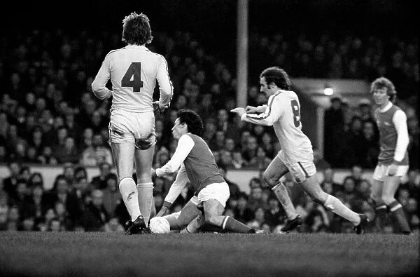 Arsenal 0 v. Leeds United 1. Division 1 football. January 1980 LF01-01-042