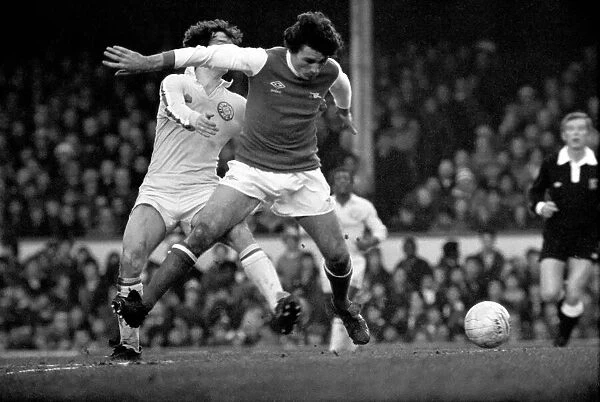 Arsenal 0 v. Leeds United 1. Division 1 football. January 1980 LF01-01-074