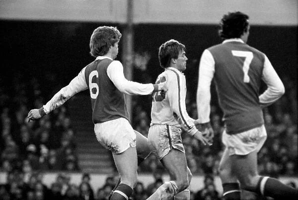 Arsenal 0 v. Leeds United 1. Division 1 football. January 1980 LF01-01-075