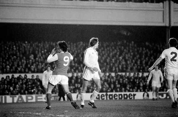 Arsenal 0 v. Leeds United 1. Division 1 football. January 1980 LF01-01-067