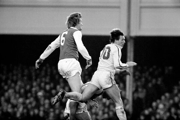Arsenal 0 v. Leeds United 1. Division 1 football. January 1980 LF01-01-041