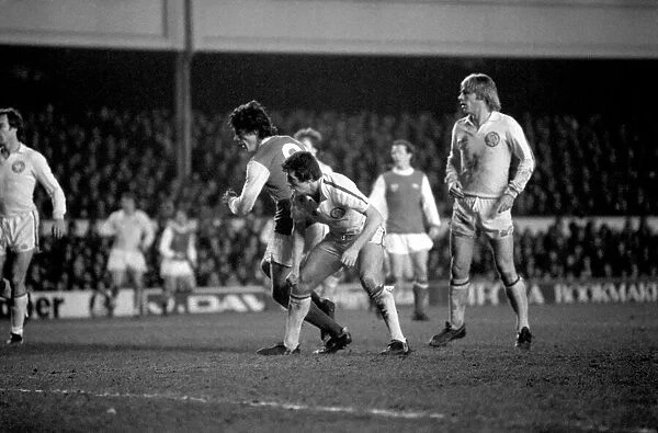 Arsenal 0 v. Leeds United 1. Division 1 football. January 1980 LF01-01-070
