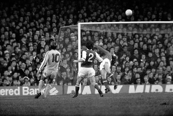 Arsenal 0 v. Leeds United 1. Division 1 football. January 1980 LF01-01-046