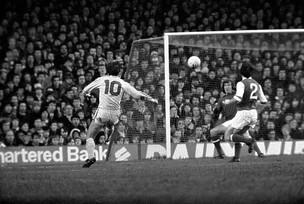 Arsenal 0 v. Leeds United 1. Division 1 football. January 1980 LF01-01-045