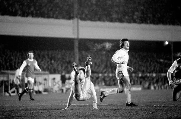 Arsenal 0 v. Leeds United 1. Division 1 football. January 1980 LF01-01-030