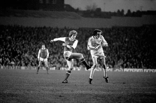 Arsenal 0 v. Leeds United 1. Division 1 football. January 1980 LF01-01-032