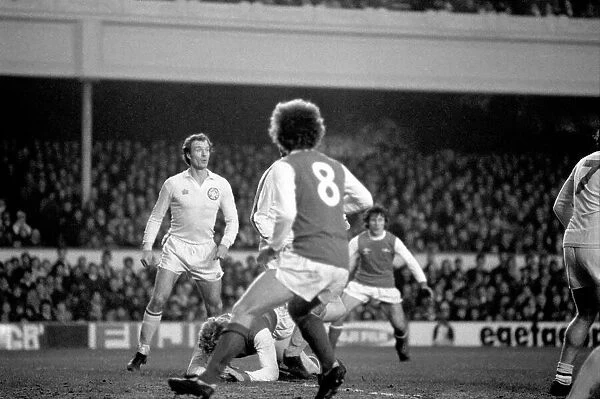Arsenal 0 v. Leeds United 1. Division 1 football. January 1980 LF01-01-022