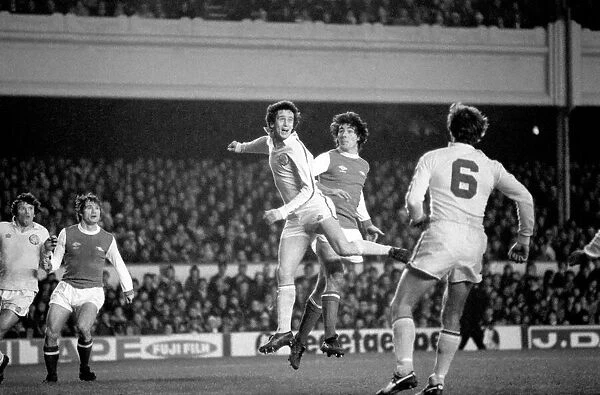 Arsenal 0 v. Leeds United 1. Division 1 football. January 1980 LF01-01-019