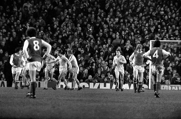 Arsenal 0 v. Leeds United 1. Division 1 football. January 1980 LF01-01-011