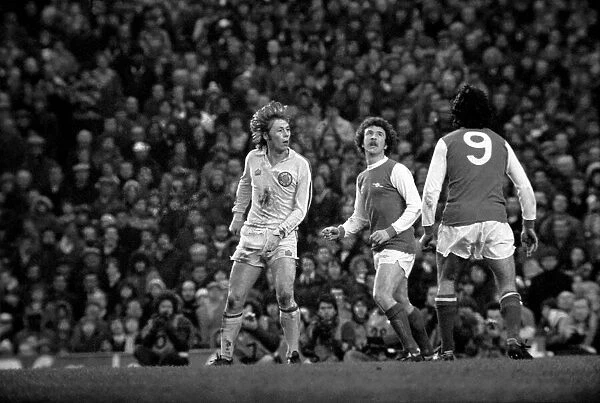 Arsenal 0 v. Leeds United 1. Division 1 football. January 1980 LF01-01-060