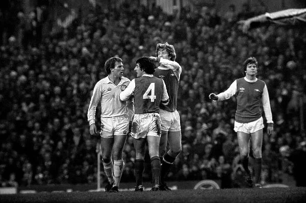 Arsenal 0 v. Leeds United 1. Division 1 football. January 1980 LF01-01-034