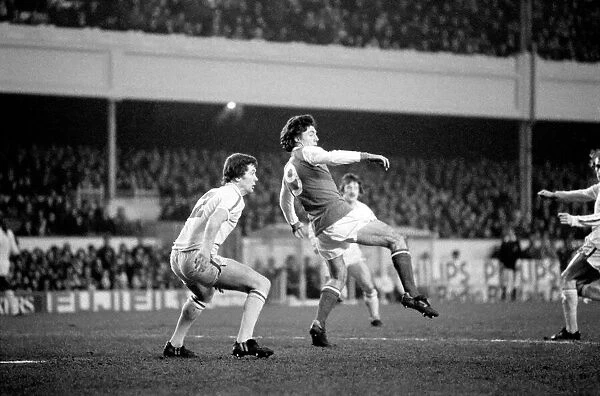 Arsenal 0 v. Leeds United 1. Division 1 football. January 1980 LF01-01-026
