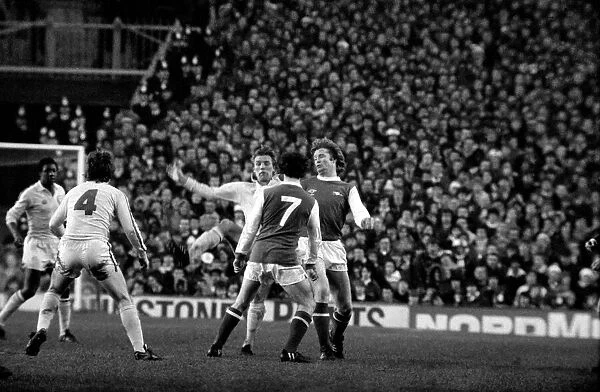 Arsenal 0 v. Leeds United 1. Division 1 football. January 1980 LF01-01-016