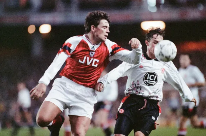 Framed Print : Arsenal 1-1 Middlesbrough, Premier league match at Highbury, Saturday 19th December 1992