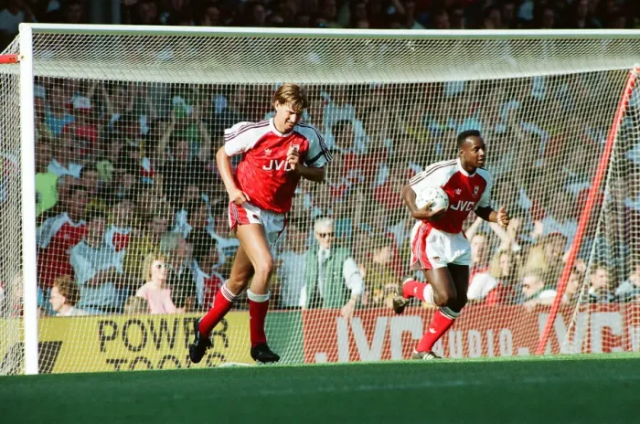 Framed Print : Arsenal 1 v. Coventry 2. Tony Adams and Michael Thomas. 7th September 1991