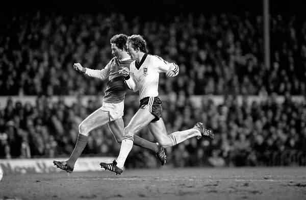 Arsenal (1) v. Ipswich (1). Action from the match. December 1980 80-07210-007
