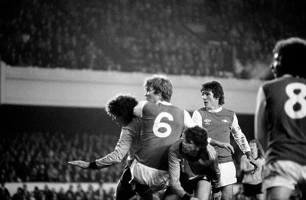 Arsenal 2 v. Derby County 0. Division 1 football January 1980 LF01-05-028