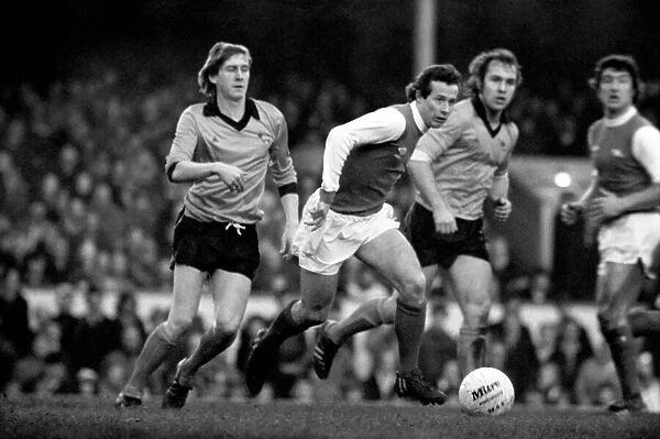 Arsenal 2 v. Derby County 0. Division 1 football January 1980 LF01-05-040