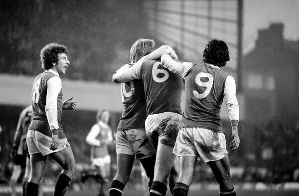 Arsenal 2 v. Derby County 0. Division 1 football January 1980 LF01-05-022