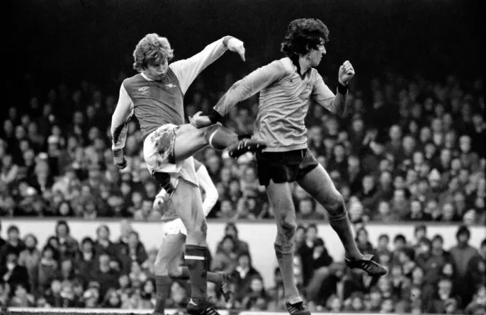 Framed Print : Arsenal 2 v. Derby County 0. Division 1 football January 1980 LF01-05-054