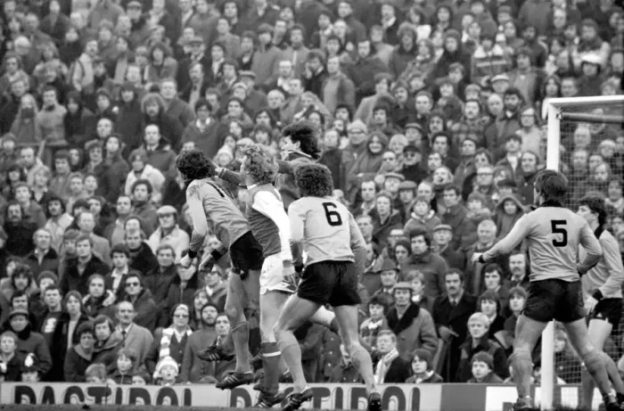 Framed Print : Arsenal 2 v. Derby County 0. Division 1 football January 1980 LF01-05-055 Framed Print : Arsenal 2 v. Derby County 0. Division 1 football January 1980 LF01-05-055