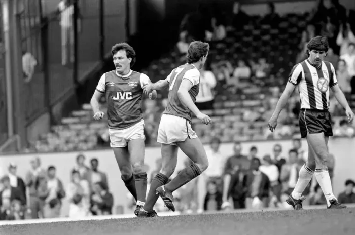 Framed Print : Arsenal 2 v. West Bromwich Albion 2. Division One Football. April 1986 LF19-12a-049 Framed Print : Arsenal 2 v. West Bromwich Albion 2. Division One Football. April 1986 LF19-12a-049