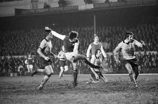 Arsenal 3-0 Coventry City, FA Cup Replay match at Highbury, Wednesday 29th January 1975