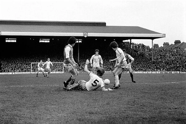 Arsenal 3 v. Aston Villa 1. Division 1 football. February 1980 LF01-20-098