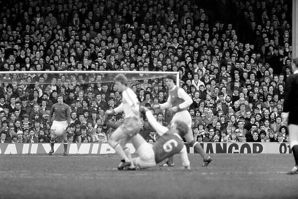 Arsenal 3 v. Aston Villa 1. Division 1 football. February 1980 LF01-20-033