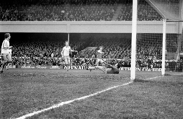 Arsenal 3 v. Aston Villa 1. Division 1 football. February 1980 LF01-20-071