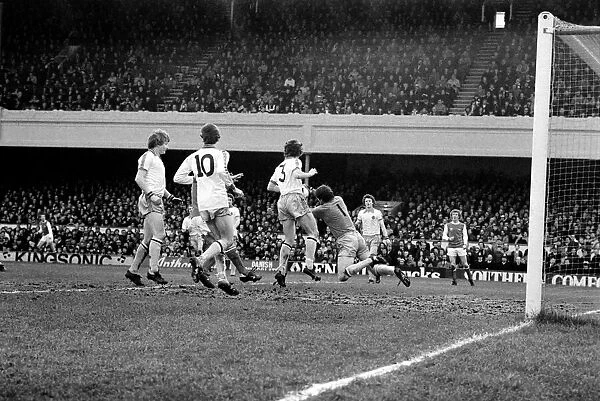 Arsenal 3 v. Aston Villa 1. Division 1 football. February 1980 LF01-20-062