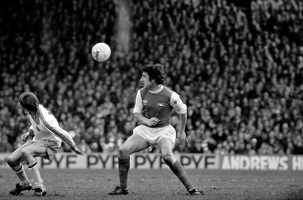 Arsenal 3 v. Aston Villa 1. Division 1 football. February 1980 LF01-20