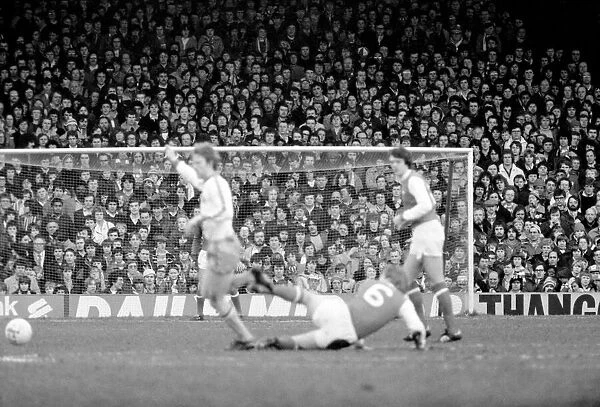 Arsenal 3 v. Aston Villa 1. Division 1 football. February 1980 LF01-20-051
