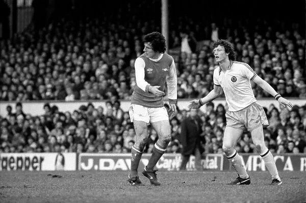 Arsenal 3 v. Aston Villa 1. Division 1 football. February 1980 LF01-20-017