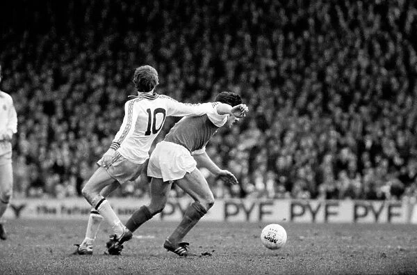 Arsenal 3 v. Aston Villa 1. Division 1 football. February 1980 LF01-20-045