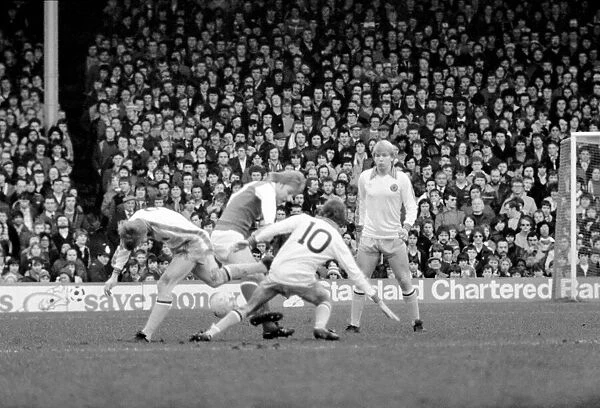 Arsenal 3 v. Aston Villa 1. Division 1 football. February 1980 LF01-20-053
