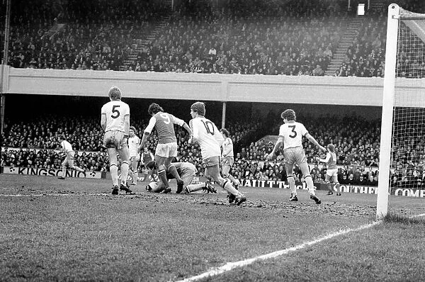Arsenal 3 v. Aston Villa 1. Division 1 football. February 1980 LF01-20-069