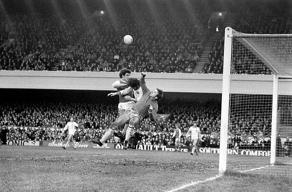 Arsenal 3 v. Aston Villa 1. Division 1 football. February 1980 LF01-20-094