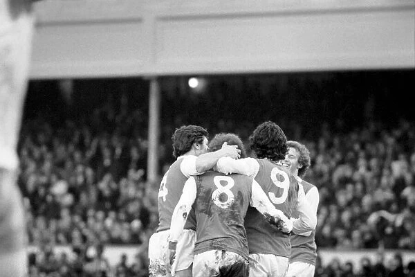 Arsenal 3 v. Aston Villa 1. Division 1 football. February 1980 LF01-20-091