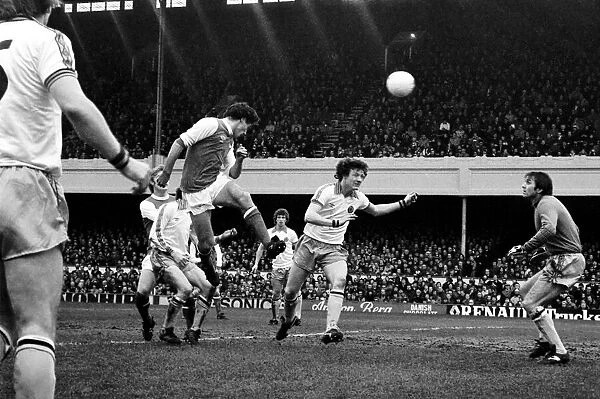 Arsenal 3 v. Aston Villa 1. Division 1 football. February 1980 LF01-20-077