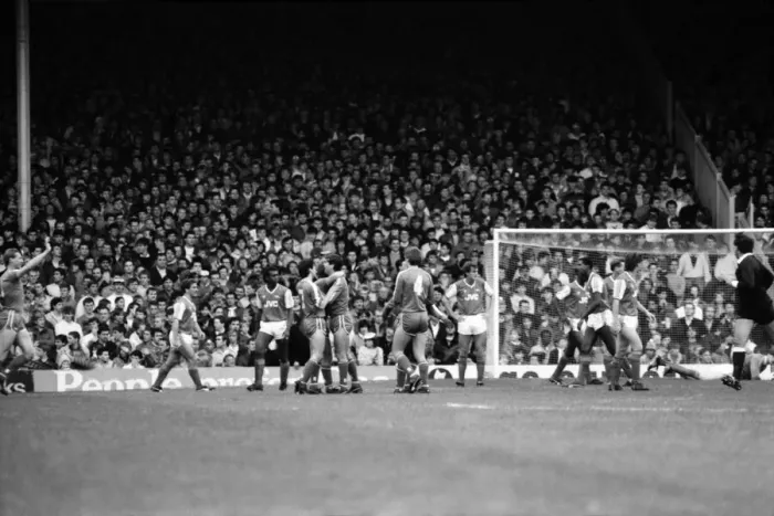 Framed Print : Arsenal 3 v. Chelsea 1. Division One Football. October 1986 LF20-14-074 Framed Print : Arsenal 3 v. Chelsea 1. Division One Football. October 1986 LF20-14-074